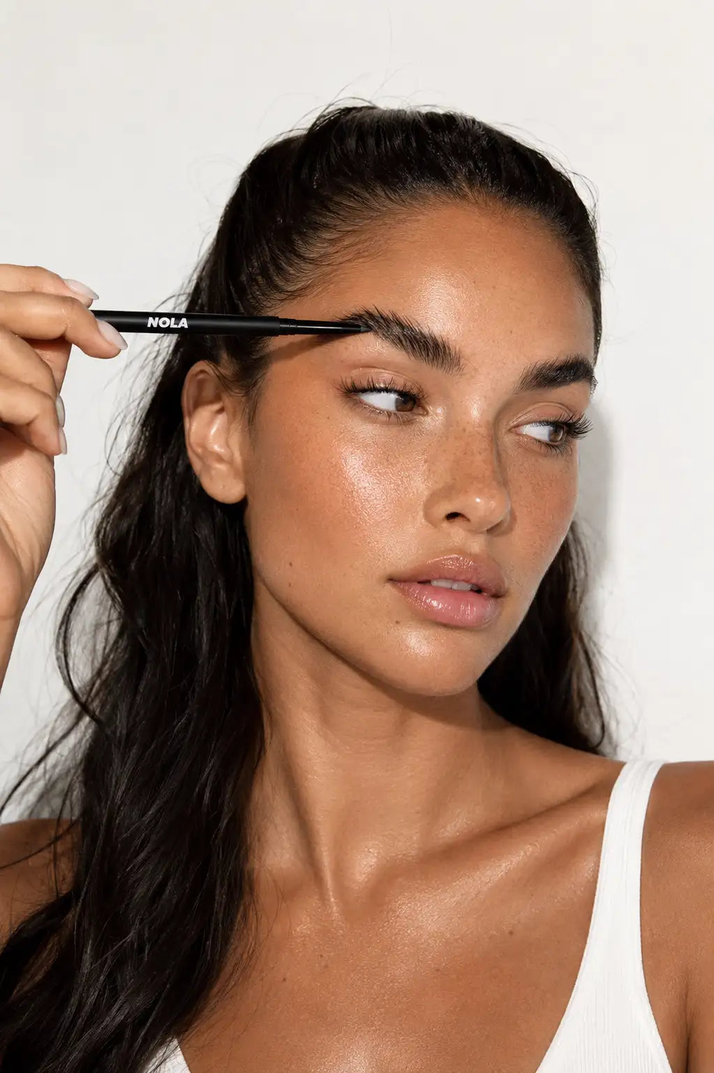 NOLA brow styling close-up